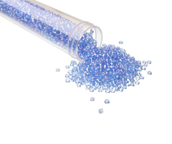 glass seed beads size 11/0 sapphire blue