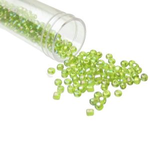 green ab seed beads size 8/0