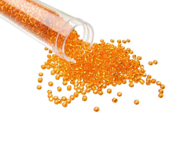 orange glass seed beads size 11/0