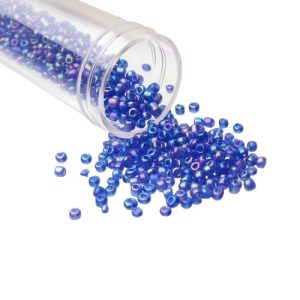 blue glass seed beads 11/0