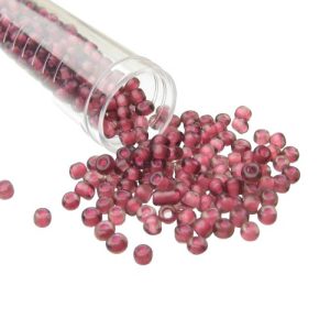 grape purple glass seed beads size 6/0