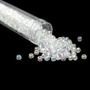 clear ab glass seed beads size 6/0