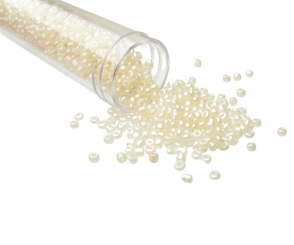 cream glass seed beads size 11/0
