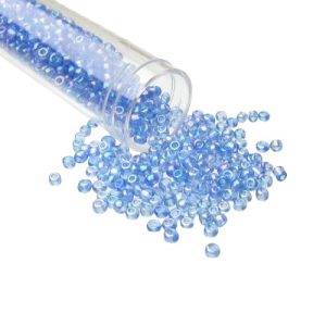 sapphire blue seed beads size 8/0