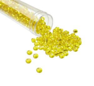 yellow glass seed beads 6/0