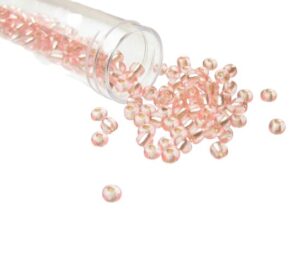 light pink glass seed beads size 6/0