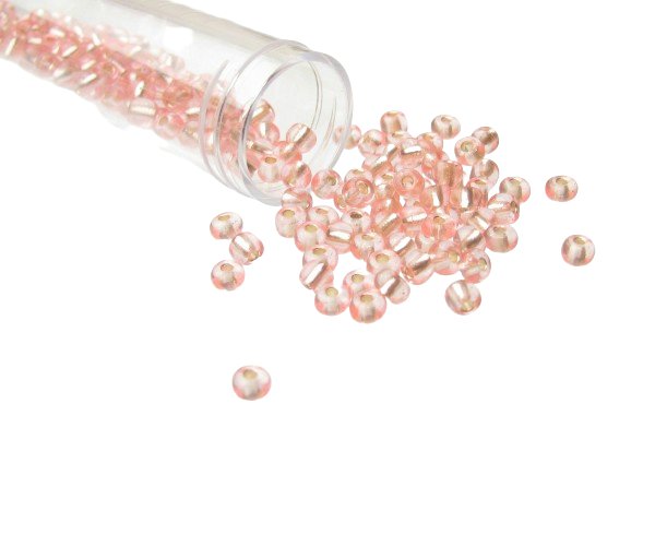light pink glass seed beads size 6/0