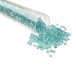 blue glass seed beads 11/0