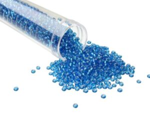 blue glass seed beads size 11/0