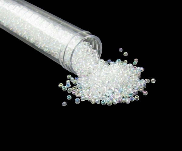 clear ab glass seed beads size 11/0