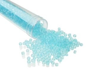aqua blue glass beads