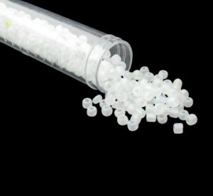 glass seed beads frosted clear 6/0
