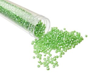 green glass seed beads 11/0
