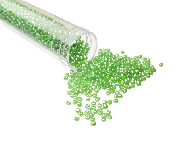 green glass seed beads 11/0