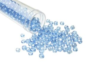 seed beads blue 6/0