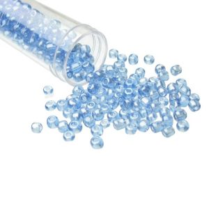 seed beads blue 6/0