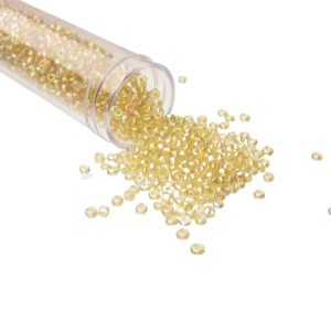 yellow glass seed beads size 11/0