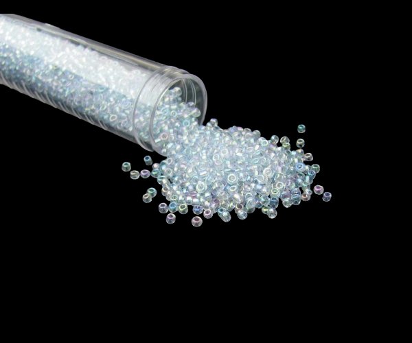pale blue ab glass seed beads 11/0