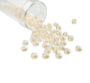 peach glass seed beads size 6/0