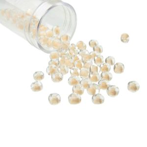 peach glass seed beads size 6/0