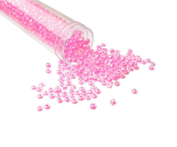 pink glass seed beads size 8/0