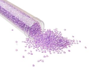 purple glass seed beads 11/0