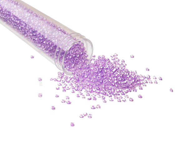 purple glass seed beads 11/0