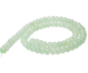 green aventurine rondelle gemstone beads natural crystals