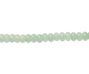 green aventurine rondelle gemstone beads natural crystals
