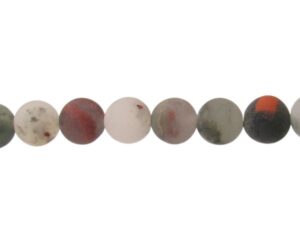 matte bloodstone 6mm round gemstone beads