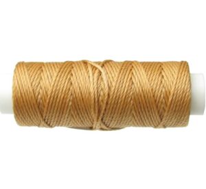 camel brown waxed polyester cord for micro macrame