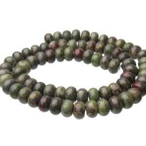 dragon blood jasper gemstone rondelle beads 8mm