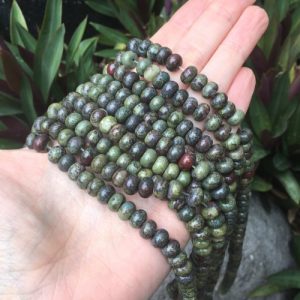 dragon blood jasper gemstone rondelle beads 8mm