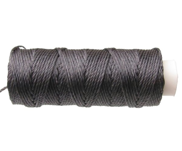dark grey waxed polyester cord