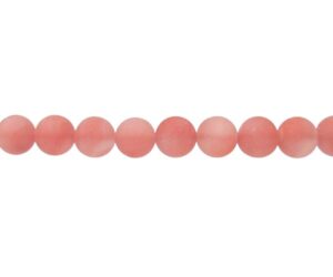 cherry quartz 10mm round matte beads