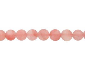 matte cherry quartz 12mm round gemstone beads