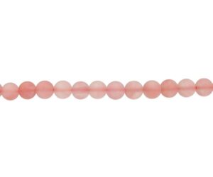 matte cherry quartz round gemstone beads 6mm
