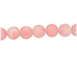cherry quartz 8mm round matte gemstone beads