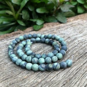 matte kambaba jasper gemstone round beads 6mm