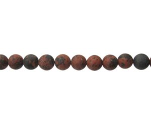 matte mahogany obsidian 8mm round beads