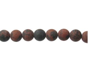 matte mahogany obsidian 8mm round beads