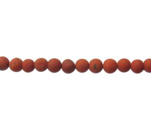 matte red jasper gemstone round beads 4mm