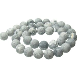 matte scenery jasper gemstone round beads 10mm