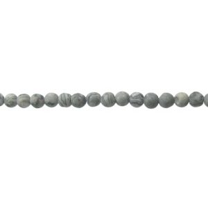 matte scenery jasper 4mm round gemstone beads
