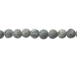 matte scenery jasper 4mm round gemstone beads