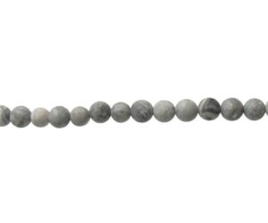 matte scenery jasper 6mm round beads