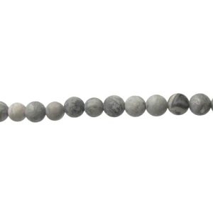 matte scenery jasper 6mm round beads