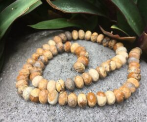 picture jasper faceted gemstone rondelle beads