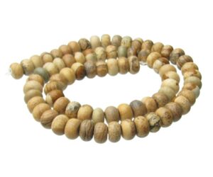 picture jasper rondelle gemstone beads