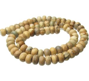 picture jasper rondelle gemstone beads